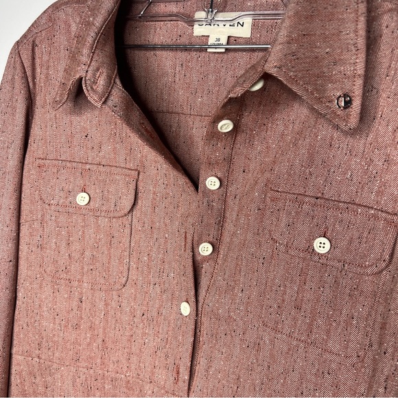 Carven Long Sleeve Wool Button Dress - Picture 2 of 7